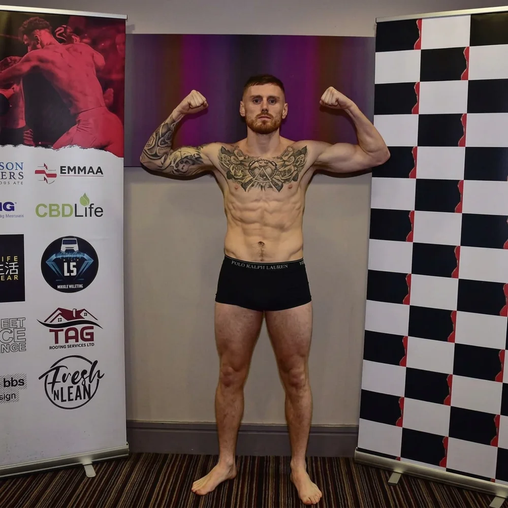 Jimmy at a combat sports competition weigh-in
